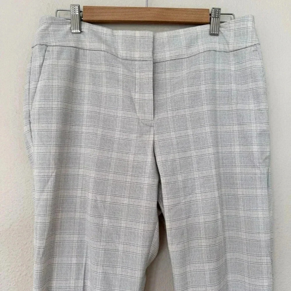 Ann Taylor Gray Plaid Trousers - Picture 2 of 5